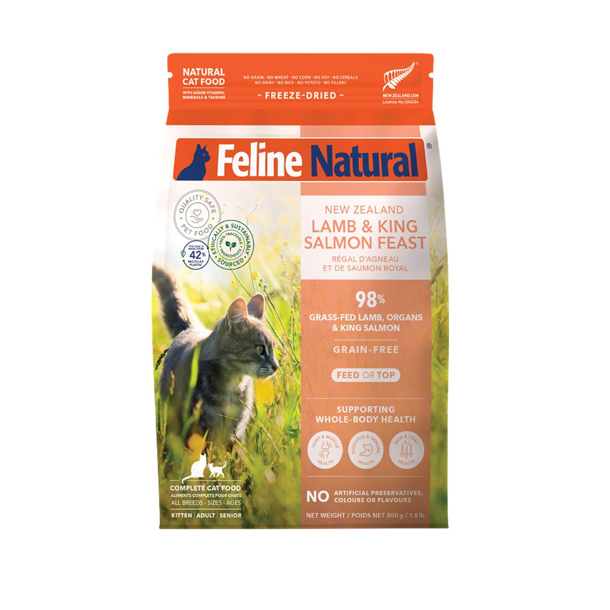 Feline Natural Cat Food Lamb and Salmon Feast