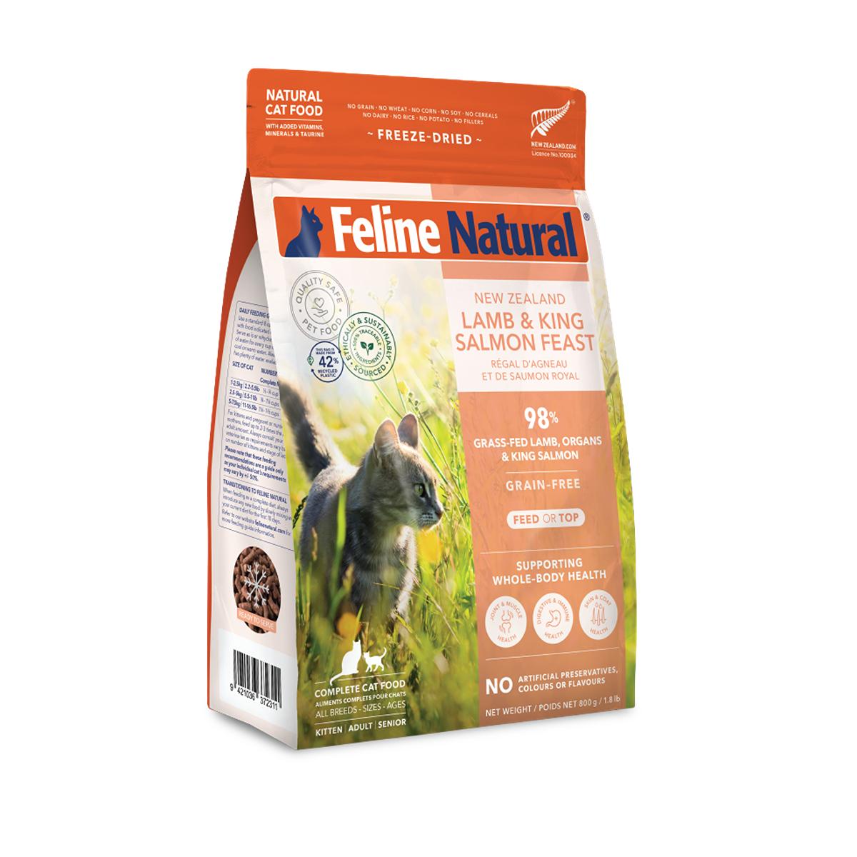 Feline Natural Cat Food Lamb and Salmon Feast