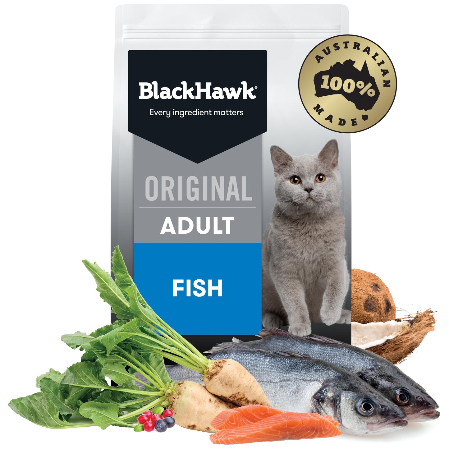 Black Hawk Original Adult Fish Dry Cat Food