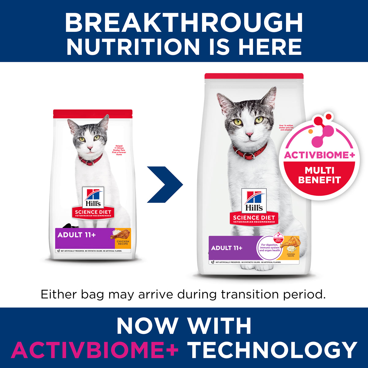 Hill's Science Diet Adult 11+ Dry Senior Dry Cat Food