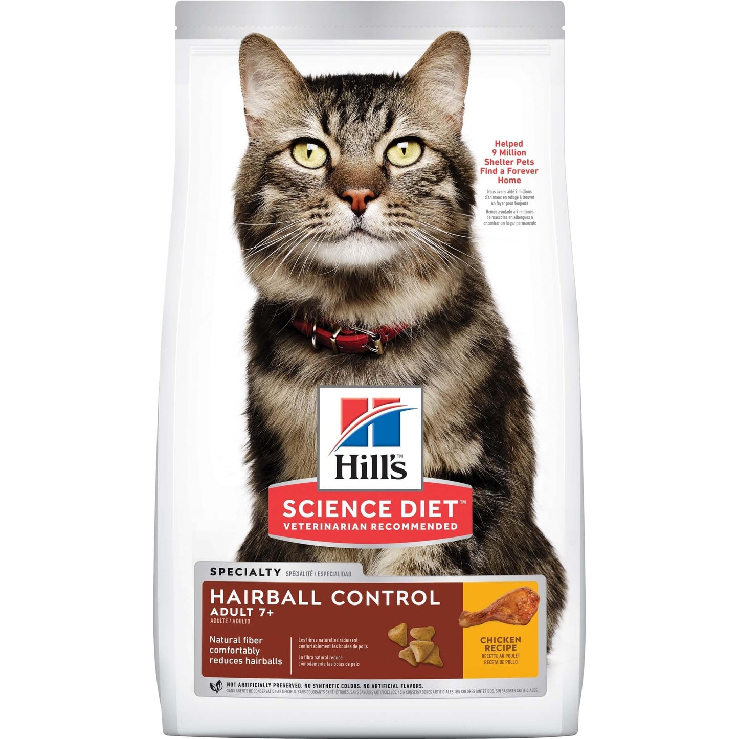 Hill's Science Diet Adult 7+ Hairball Control Dry Senior Cat Food