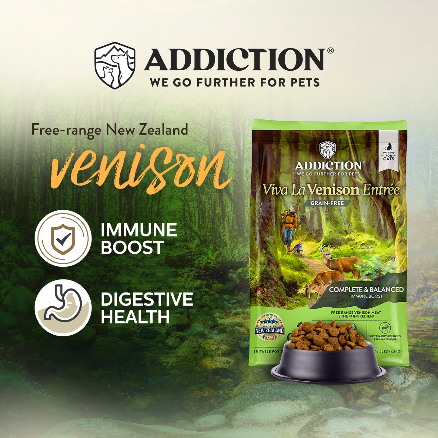 Addiction Viva La Venison Grain Free Dry Cat Food