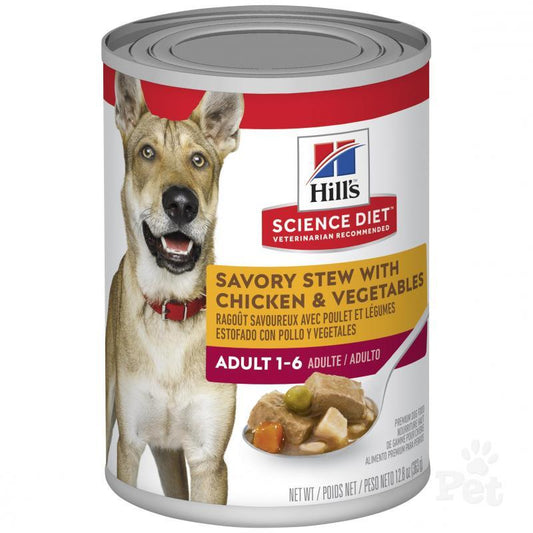 Hill's Science Diet Adult Savoury Stew Chicken and Vegetables Wet Dog Food