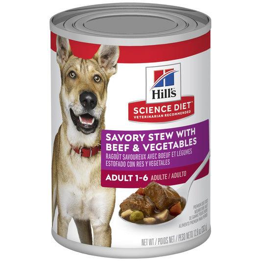 Hill's Science Diet Adult Savory Stew Beef Wet Dog Food