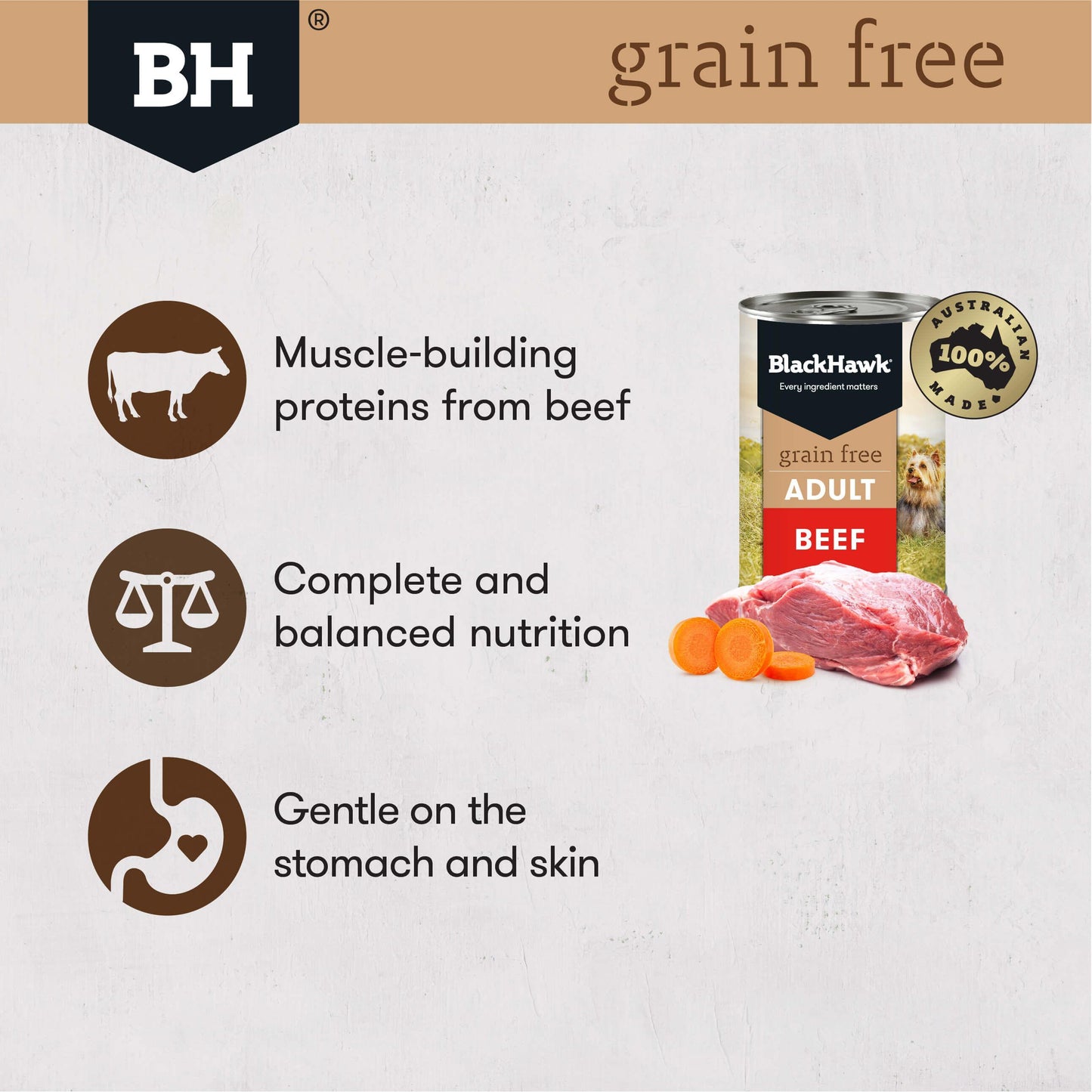 Black Hawk Grain Free Beef Adult Wet Dog Food