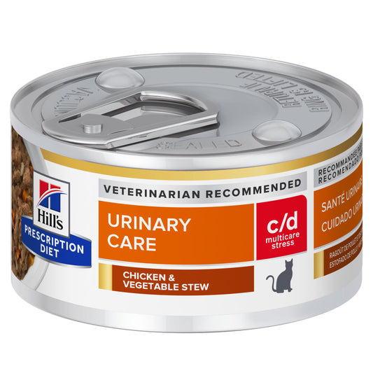 Hill's Prescription Diet c/d Multicare Stress Urinary Care Chicken & Vegetable Stew Canned Wet Food