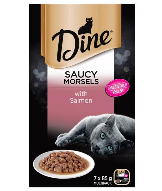 Dine Saucy Morsels with Salmon Wet Cat Food